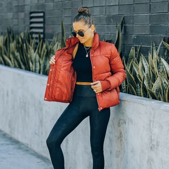 Deluc Pocketed Puffer Jacket- Brick- Size Small - Picture 4 of 14